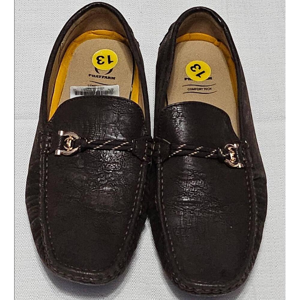 Phat Farm Comfort Tech Classic Loafers Shoes Brown Dress 617870C01B Mens‎ 13